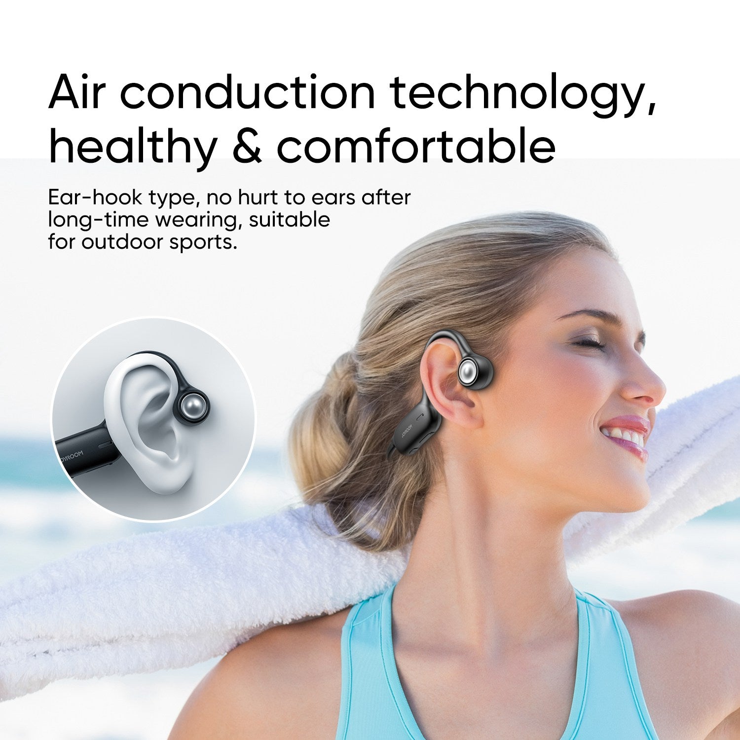 JOYROOM JR-X2 Bone Conduction Headphones Air Conduction Bluetooth Sports Headsets Lightweight Earbuds with Bluetooth for Running Hiking Driving Cycling JOYROOM JR-X2 Bone Conduction Headphones Air Conduction Bluetooth Sports Headsets Lightweight Earbuds with Bluetooth for Running Hiking Driving Cycling